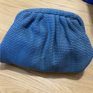 Aqua Textured Blue Clutch